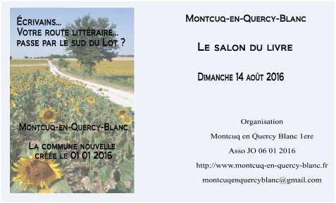 salon du livre de Montcuq en Quercy Blanc